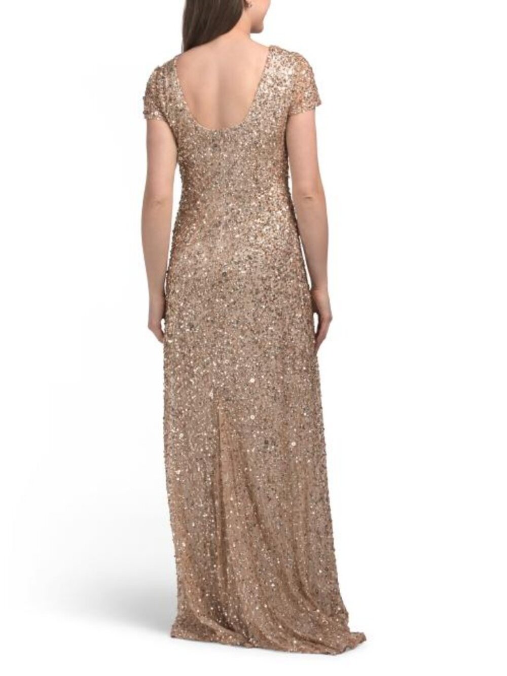 ADRIANNA PAPELL Scoop Back Beaded Gown - Picture 2 of 5